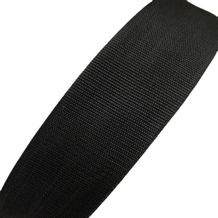 Ventas directas de la fábrica 10cm ancho negro polipropileno PP grano cinta en stock suministro mochila Correa vinculante image 3