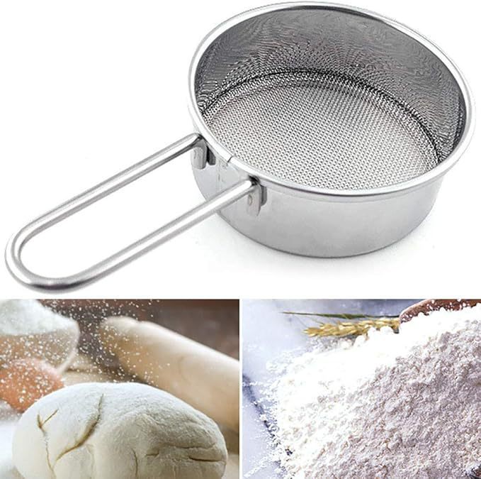 304小麦粉ふるい家庭用細糖粉ふるい豆乳網ふるい焙煎手持ち面ふるい小麦粉フィルター卸売り|undefined