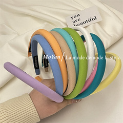 Korean Version New Sponge Candy Color Fine Hair Clip, Unconventional Sweet and Lovely Girl Headband, Simple and Versatile Hair Pin, Hair Accessory