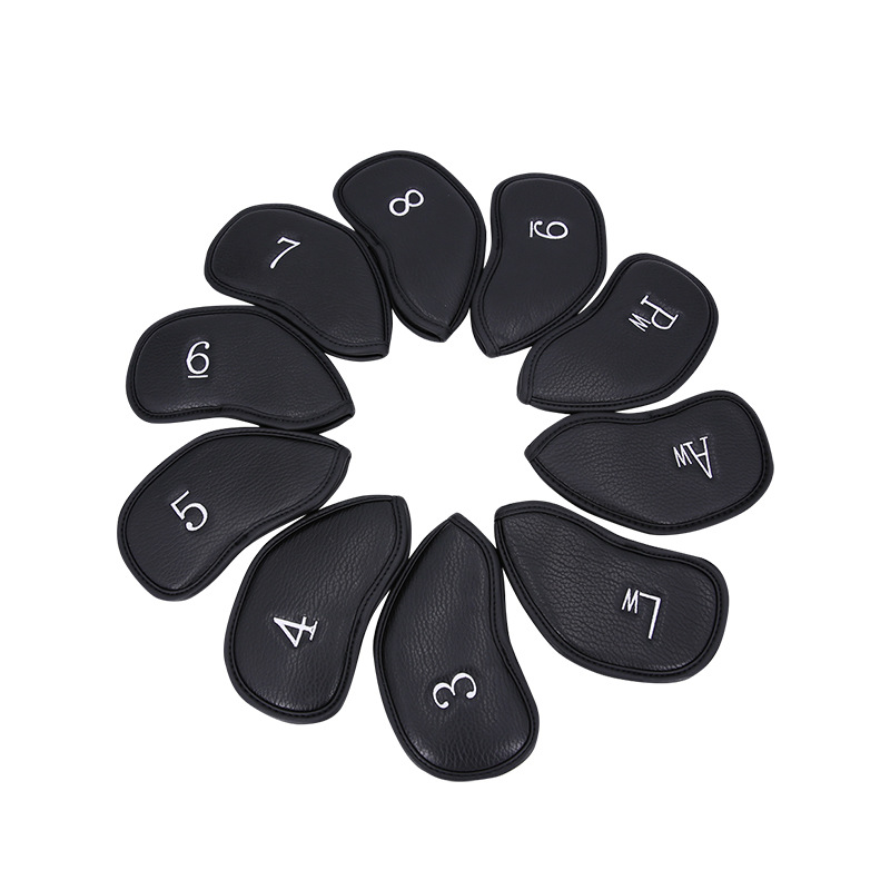 Nuevo Golf hierro varilla manga bordado Club tapa CUBIERTA Cubierta 10 accesorios de golf al por mayor