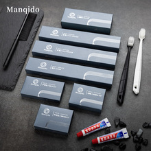 商务酒店宾馆客房一次性洗漱用品牙刷牙膏双色软毛牙具专用批发