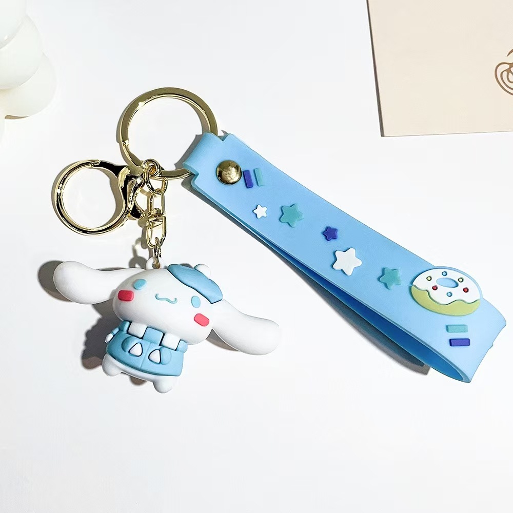 Muñeca de dibujos animados goteo llavero bolsas escolares exquisitas para hombres y mujeres colgantes para agarrar muñecas colgantes para el mercado nocturno regalos al por mayor