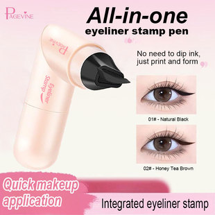 Cross-Border Rotating Eyeliner Stamp Pen, Natural, Long-Lasting, Quick-Drying, Waterproof and Sweat-Proof, One-Print Forming Double-Ended Eyeliner Pen