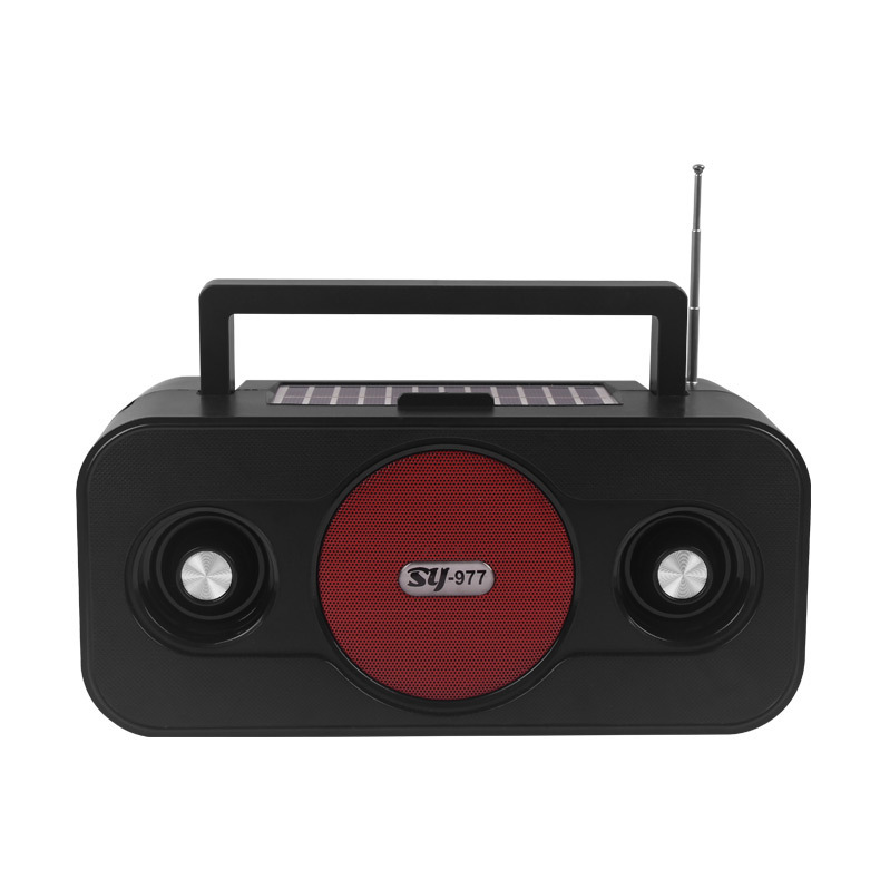 新しい太陽エネルギーbluetoothスピーカー私型携帯電話スタンドfm屋外ポータブルラジオ音響源工場|undefined