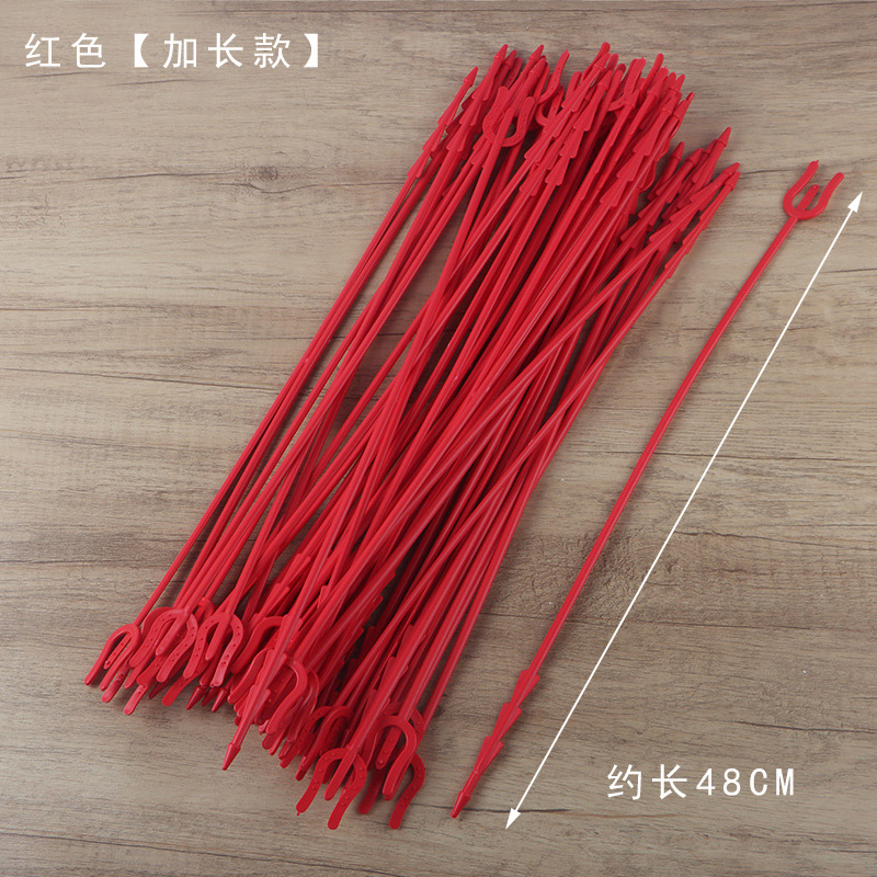 Fábrica en stock al por mayor material de embalaje de la flor tarjeta de plástico palo pollo corazón palo tarjeta de plástico Tarjeta de clip de plástico flor palo