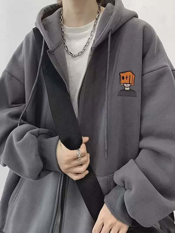 Худи демисезонное с капюшоном, молния, куртка весна–осень, размеры M–3XL