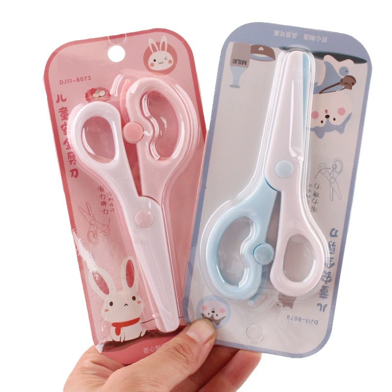 Children's safe plastic handheld cute scissors for early age