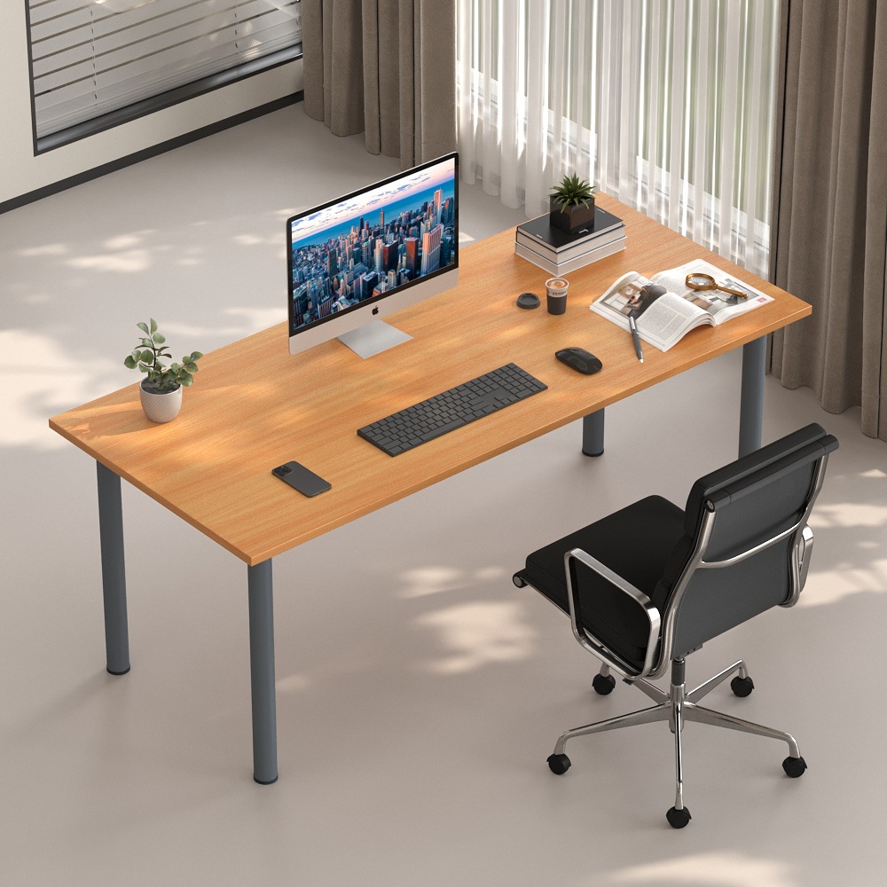 Mesa de personal de comercio exterior Mesa de madera simple Mesa de oficina silla de oficina combinación Mesa de capacitación de reunión