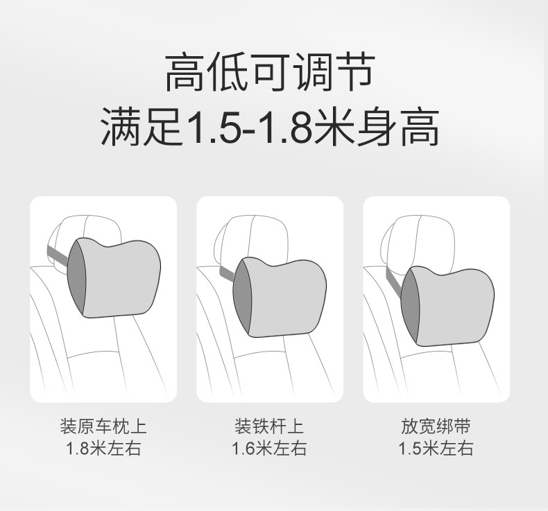 Luxury Car Headrest and Lumbar Support Neck Pillow for Sleeping in Car