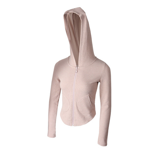 Yujia 2024 Spring New Sports Jacket Women's Lulu Yoga Wear Running Hooded Quick-Drying Clothing Long-Sleeved Fitness Wear