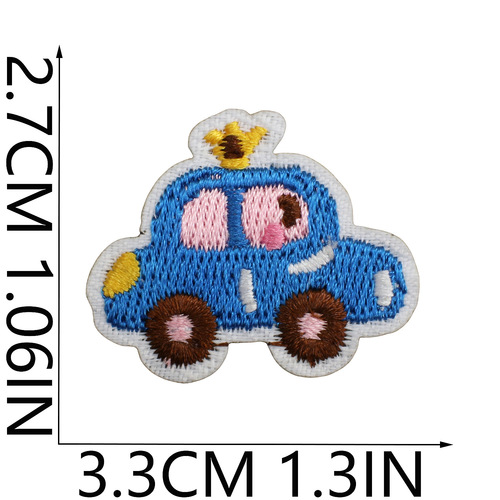 Mini Embroidery Fabric Patch Cute Small Size Sticker Patch DIY Ribbon Decor Hot Air Balloon Animal Computer Embroidery Label
