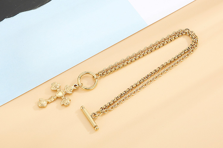 6g Weight PVD Coated Gold Plating Process 18K Gold Plated Plating Material 304 Stainless Steel Pendant Material No Inlaid Inlay Material Bracelets Classification 304 Stainless Steel Chain Material Anniversary, Business, Travel Occasion 304 Stainless Steel Material Cross Pattern Women'S Gender Fashion Style Waterproof Non Tarnish Craft Gold, Silver Color PVD Coated 18K Gold Plated Geometric Titanium Steel Fashion Waterproof Non Tarnish Bracelets 5