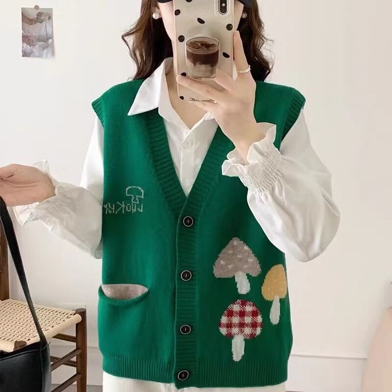 马甲背心针织气质外套秋冬新款时尚毛衣高级感显瘦女洋气外套开衫|undefined