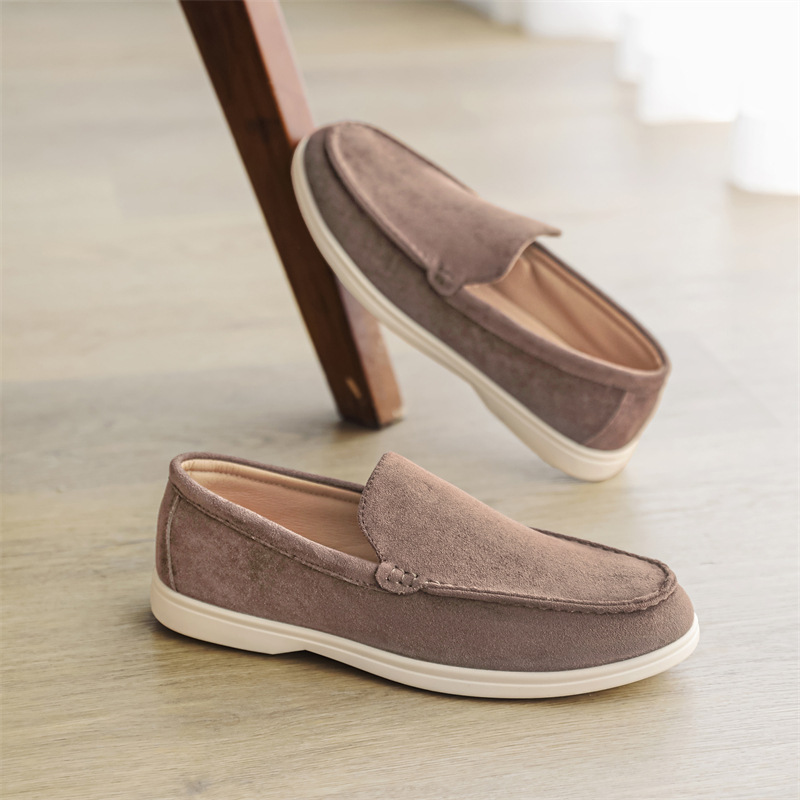 Zapatos de hombre comercio exterior Europa y América, el mismo estilo, zapatos Lofu casuales, zapatos de guisantes cómodos y transpirables de un solo paso para hombres sin cordones