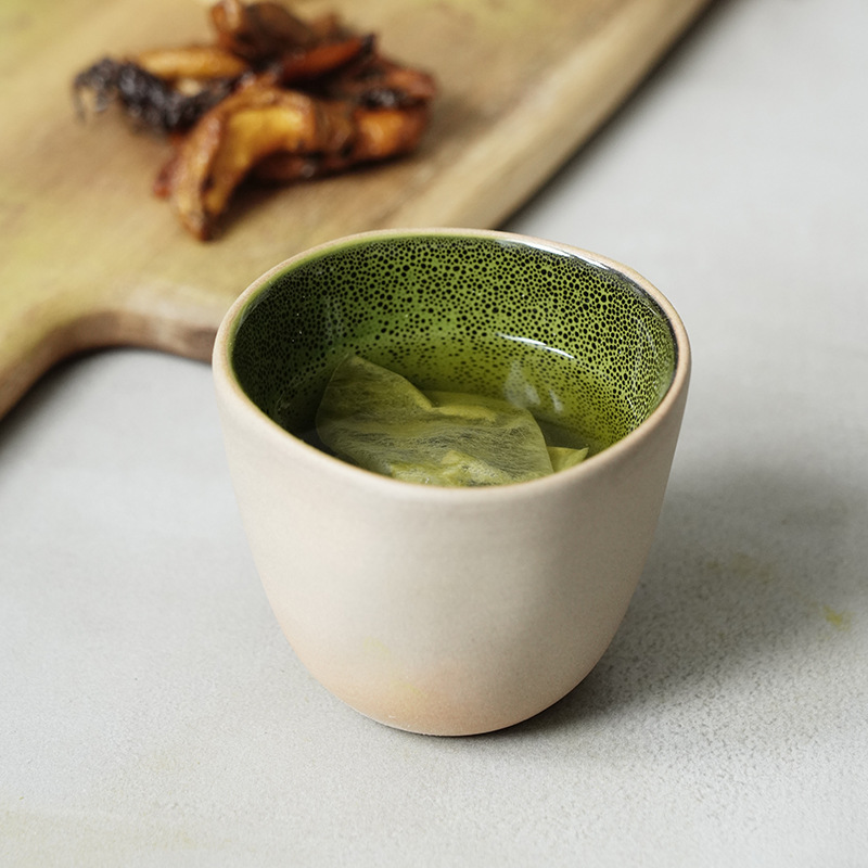 Taza de té japonesa Taza de café de gres retro Taza de té japonesa transfronteriza Taza apilable comercial Taza de agua de arcilla Taza de cerámica