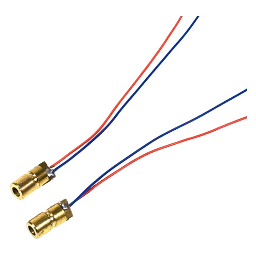 3V и 5V Регулируемая лазерная трубка лазерная головка Медная головка 6 мм внешний диаметр диодный красный точечный лазерный модуль