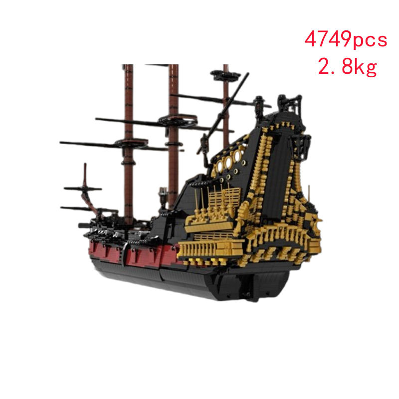 Cross-border Hot-selling In-stock MOC-124924 Small Particle Assembly Building Block Toy Pirate Ship Educational Model_voghion.com