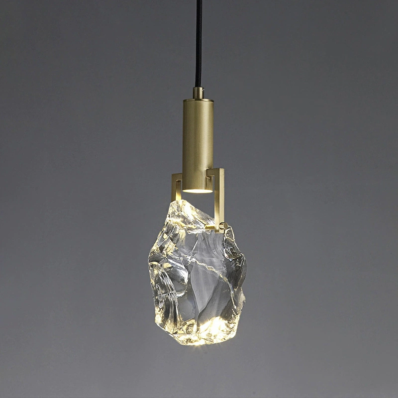 Современная медная потолочная лампа Cristal для гостиной/спальни, стиль люксовый свет