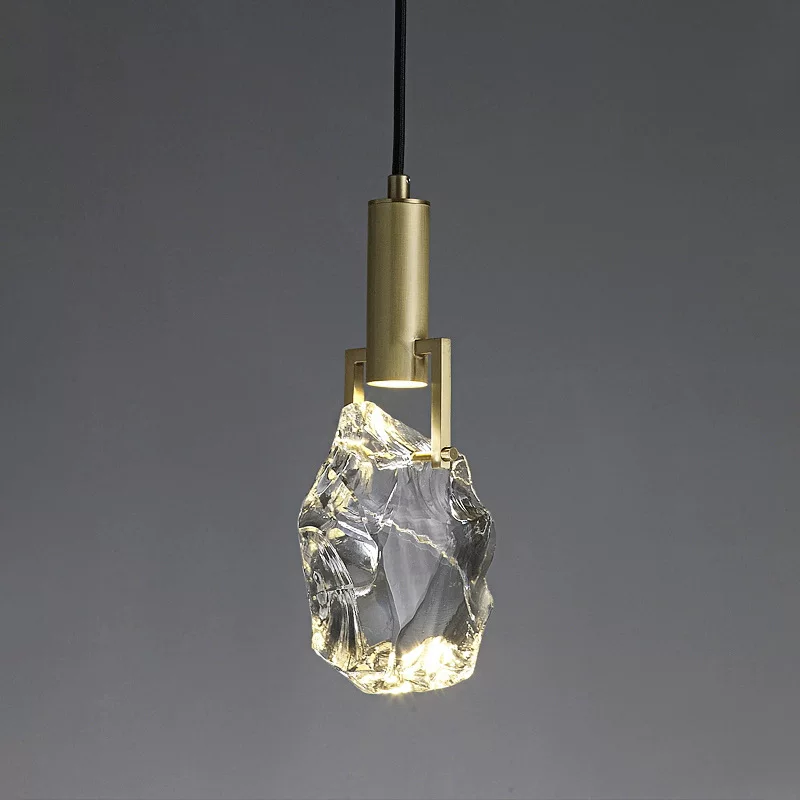 Современная медная потолочная лампа Cristal для гостиной/спальни, стиль люксовый свет