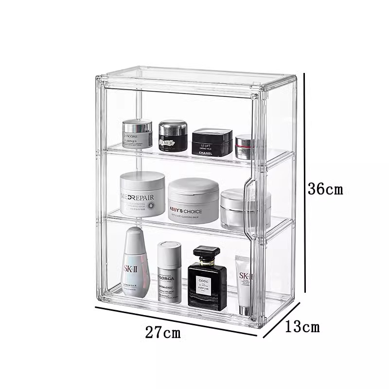 36*27*13cm wall-mounted [large transparent 2-layer partition]