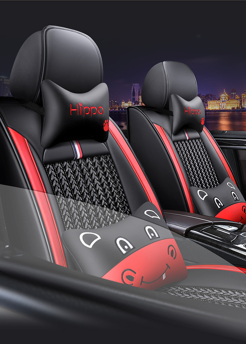 Cross-border foreign trade car seat cushion wear-resistant leather surrounded by four seasons universal seat cover source factory foreign trade wholesale