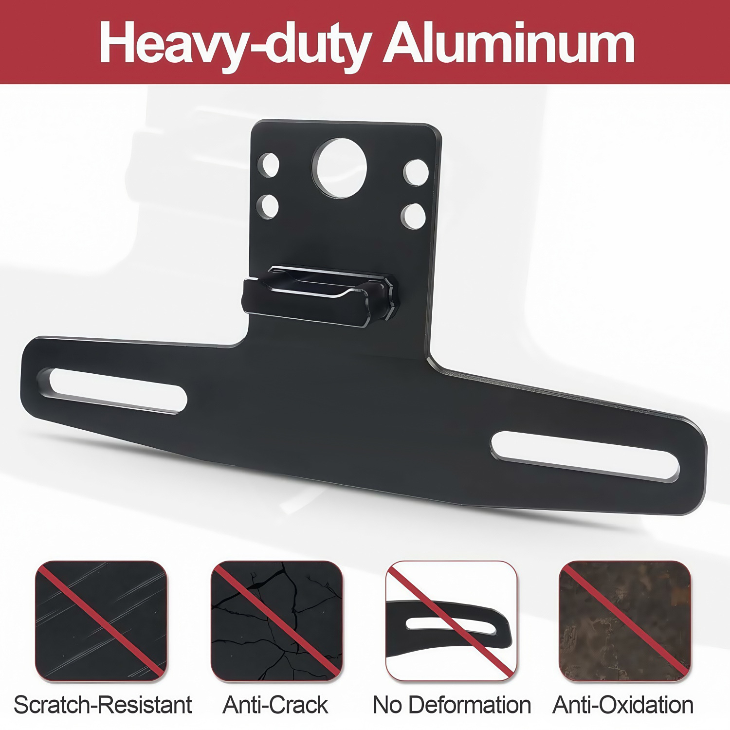 License Plate Holder with Light License Plate Holder Suitable for Utv Rv Truck Boat Motorcycle Universal Atv License Plate Frame