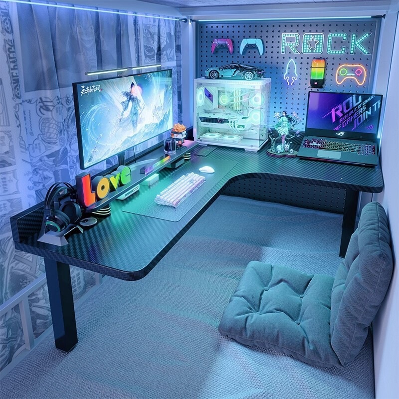 Corner computer desk for dormitory bed, desktop gaming desk for college students, suspended side corner table for bunk beds Corner computer desk for dormitory bed, desktop gaming desk for college students, suspended side corner table for bunk beds