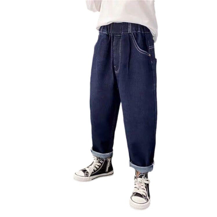 Jeans de tendencia para niños primavera y otoño nuevo vestido de otoño pantalones largos para niños pantalones de callejera fritos para niños image 5