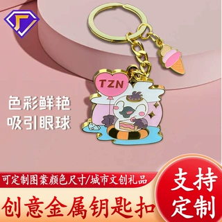 烤漆滴胶工艺 来图来样加工定做卡通动漫IP形象衍生品 金属钥匙扣