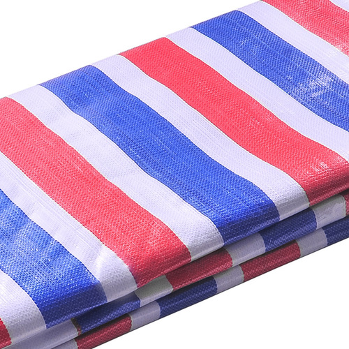Double-layer colored strip polyethylene outdoor three-color thickened waterproof rainproof decorative dust cover canvas