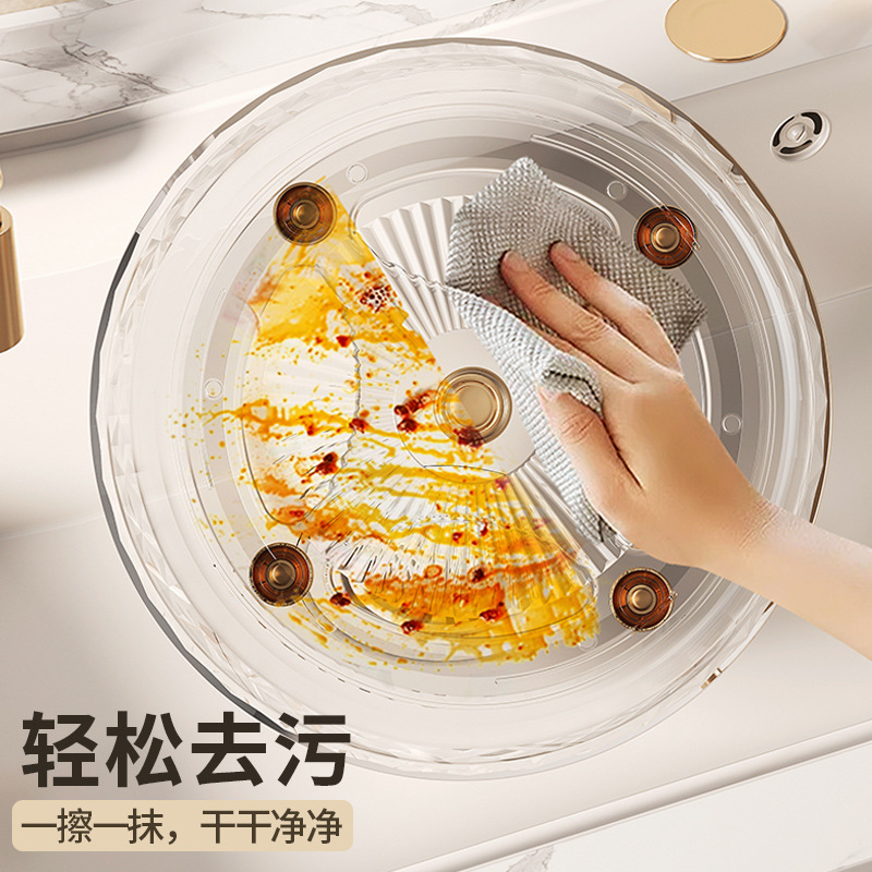 Estante de condimento giratorio estante multifuncional de cocina salsa de soja condimento de almacenamiento redondo estante de almacenamiento de platos de frutas domésticos