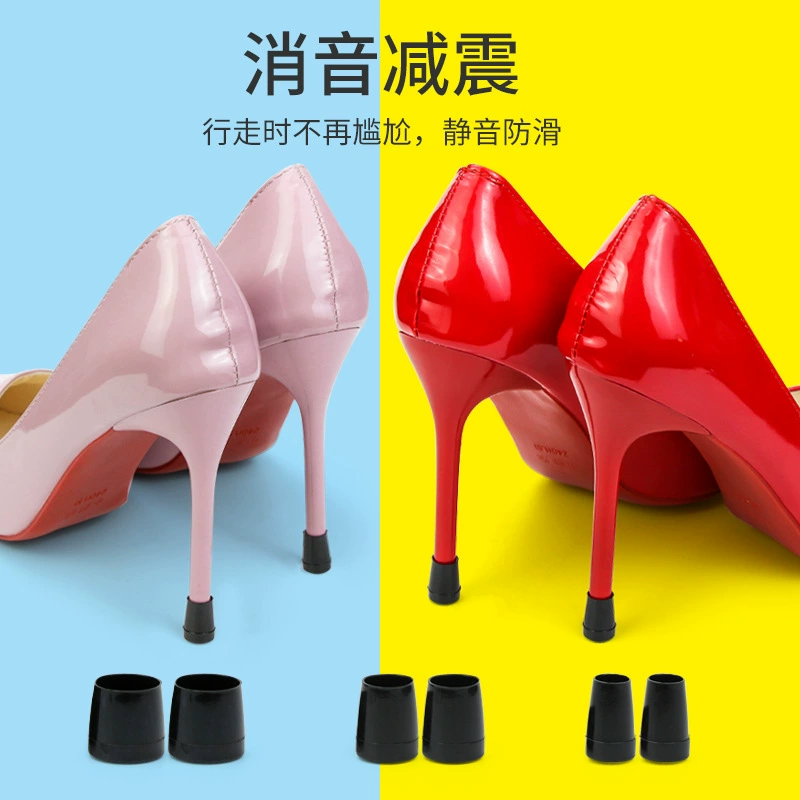 Женский чехол на каблуке, защитный чехол на высоком каблуке, бесшумный износостойкий нескользящий глушитель, каблук-шпилька, анти-Ненормальный звуковой гвоздь на пятке