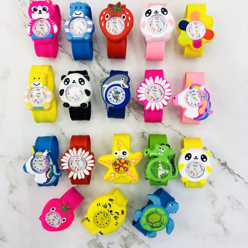 厂家直销卡通啪啪圈儿童拍拍表幼儿园学生玩具手表硅胶动漫石英表详情图1