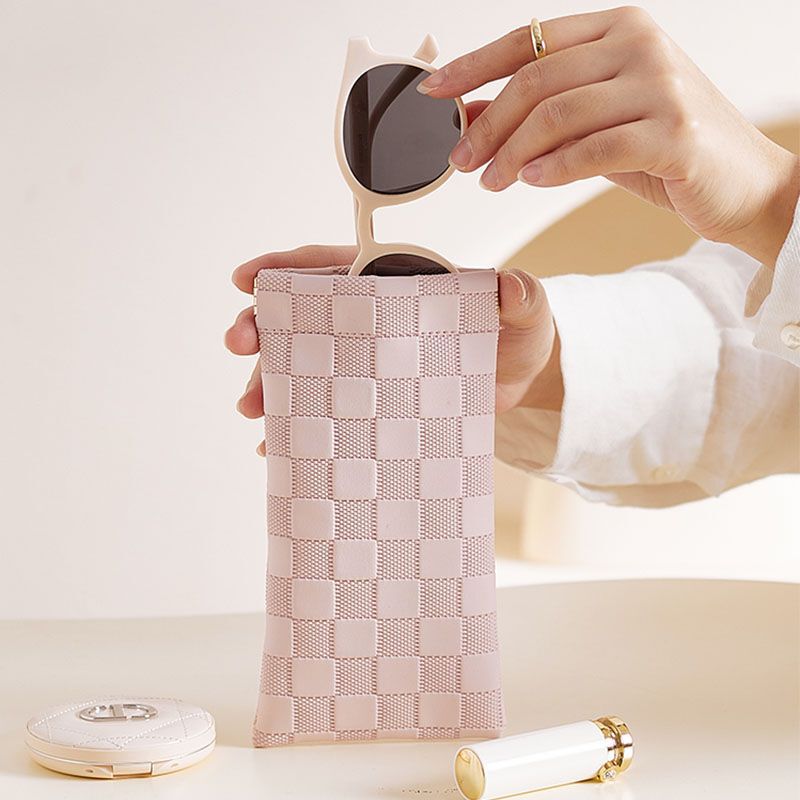 Glasses bag women's shrapnel sunglasses sunglasses compression-resistant portable case advanced portable storage bag automatic closing protection box