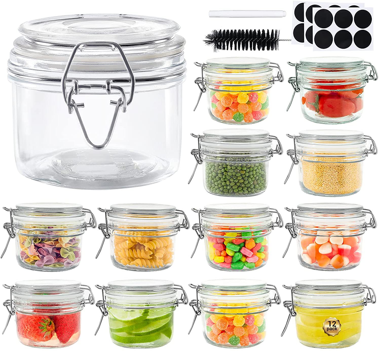 现货供应200ml玻璃密封罐 密封瓶 面膜分装瓶 储物罐不锈钢咔小号