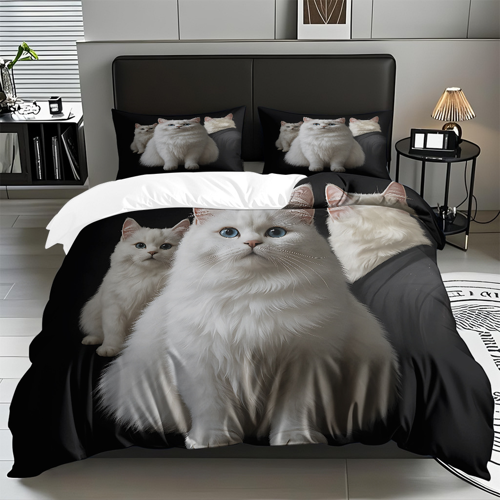 Kit de edredón de impresión digital para gatitos de piel directa a la fábrica puede llevar TEMU / JIT