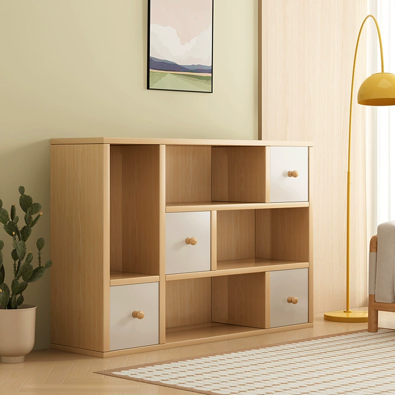 Книжная полка полка пол гостиная низкий шкаф многослойный шкаф для хранения спальни домашний шкафчик простой небольшой книжный шкаф