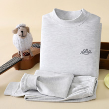 新款无骨彩棉舒绒加厚弹力宝宝套装春秋男女内衣儿童家居服睡衣