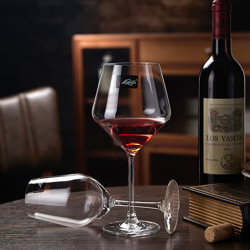 Copa de vino tinto de cristal clásico de Yidelita Copa de vino Copa de vino Copa de vino Marca de primera clase Logotipo imprimible