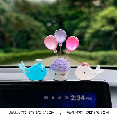 Cartoon Artificial Transparent Succulent: Car ornaments - jelly-dolphin-balloon-group-a
