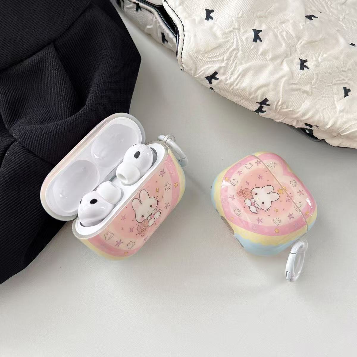 imd caricatura conejo de amor para Apple Airpods 4 auriculares estuche Bluetooth Airpods Pro3 image 5