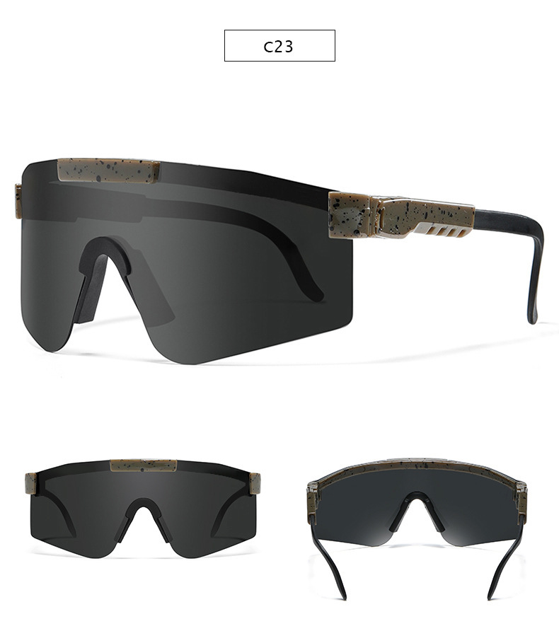 Casual Gradient Color PC UV400 Protection Biker Frameless Sports frame Sunglasses display picture 12