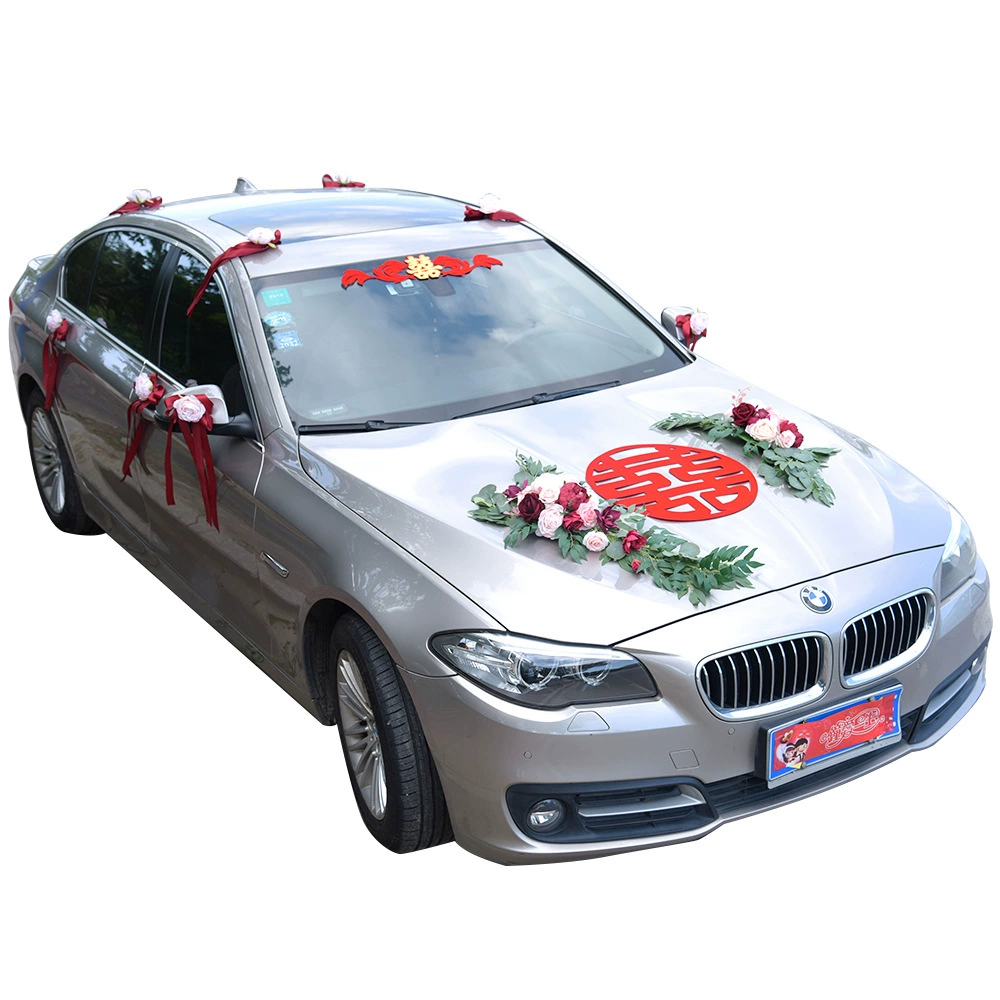 Свадебная свадебная украшение автомобиля 937 Китайский свадебный автомобиль главный свадебный автомобиль круглый хай символ роза имитация цветок свадебный набор автомобиля реальная цена
