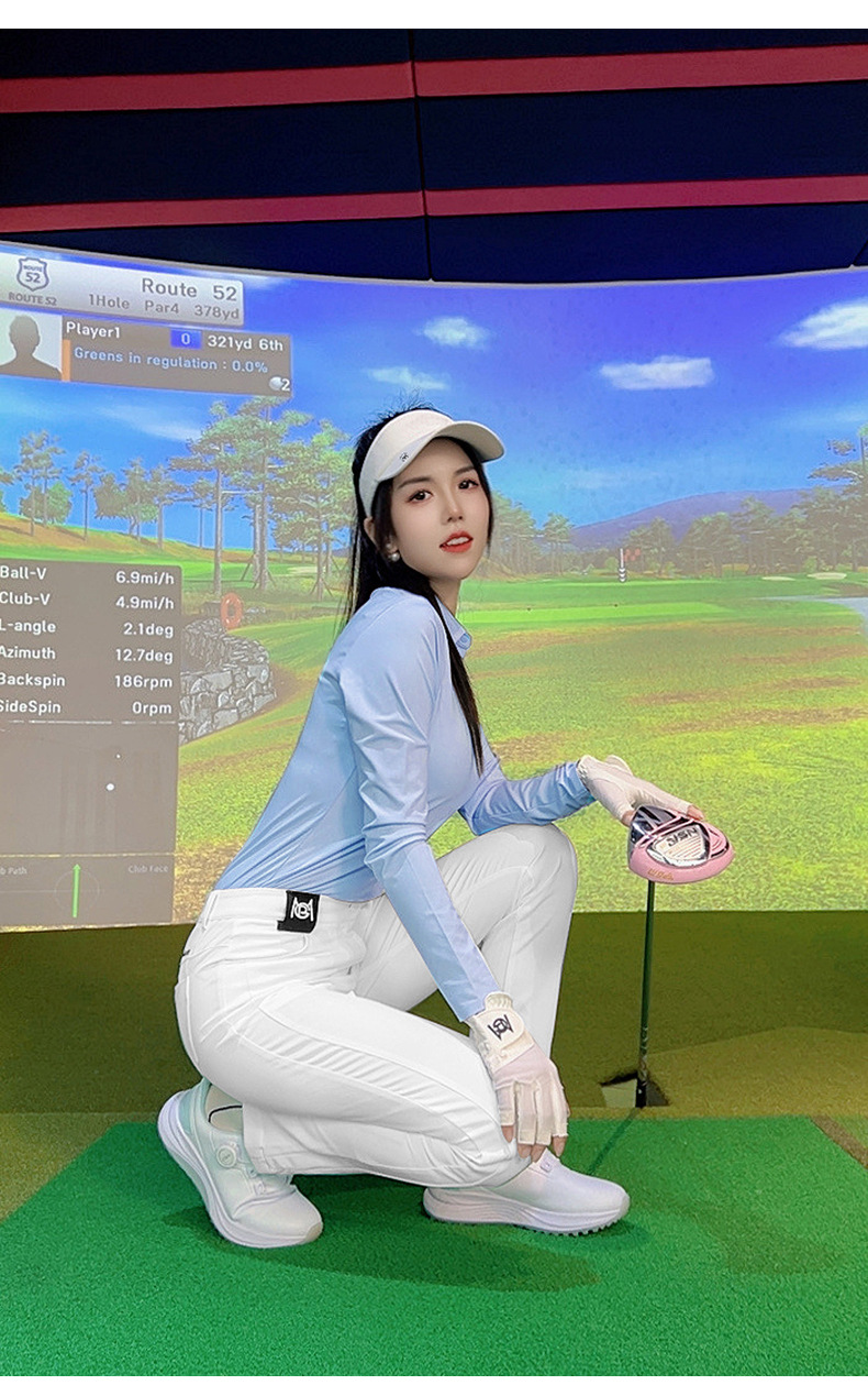 Áo thun dài tay golf nữ đàn hồi cao thoải mái — YF739 [vừa vặn liền mạch/thoải mái đàn hồi cao] áo màu đen, YF739 [vừa vặn liền mạch/thoải mái đàn hồi cao] áo màu trắng, YF739 [vừa vặn liền mạch/thoải mái đàn hồi cao] áo màu xanh nhạt chi tiết 25