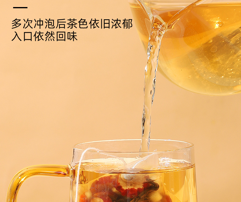 Su Yan Goddess Tea Ginseng Goji Red Date Black Tea Wellness Blend 50g Individually Wrapped preparation