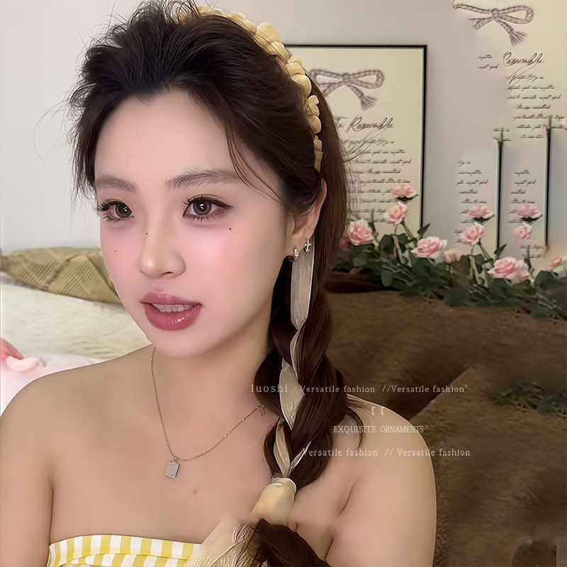 レトロな欧米風ヘッドスカーフ、甘くてクールな女の子のヘアスカーフ、ストリートダンス、サイクリング、フォトプロップス、ヘアバンド、ベルト装飾|undefined