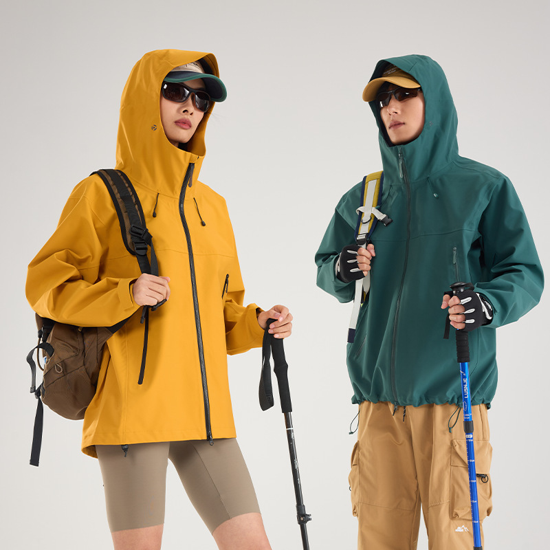 Outdoor Hard-Shell National Standard Jackets for Men and Women, 25 Lightweight Single-Layer Professional Mountaineering Suits, Windproof and Waterproof Jackets