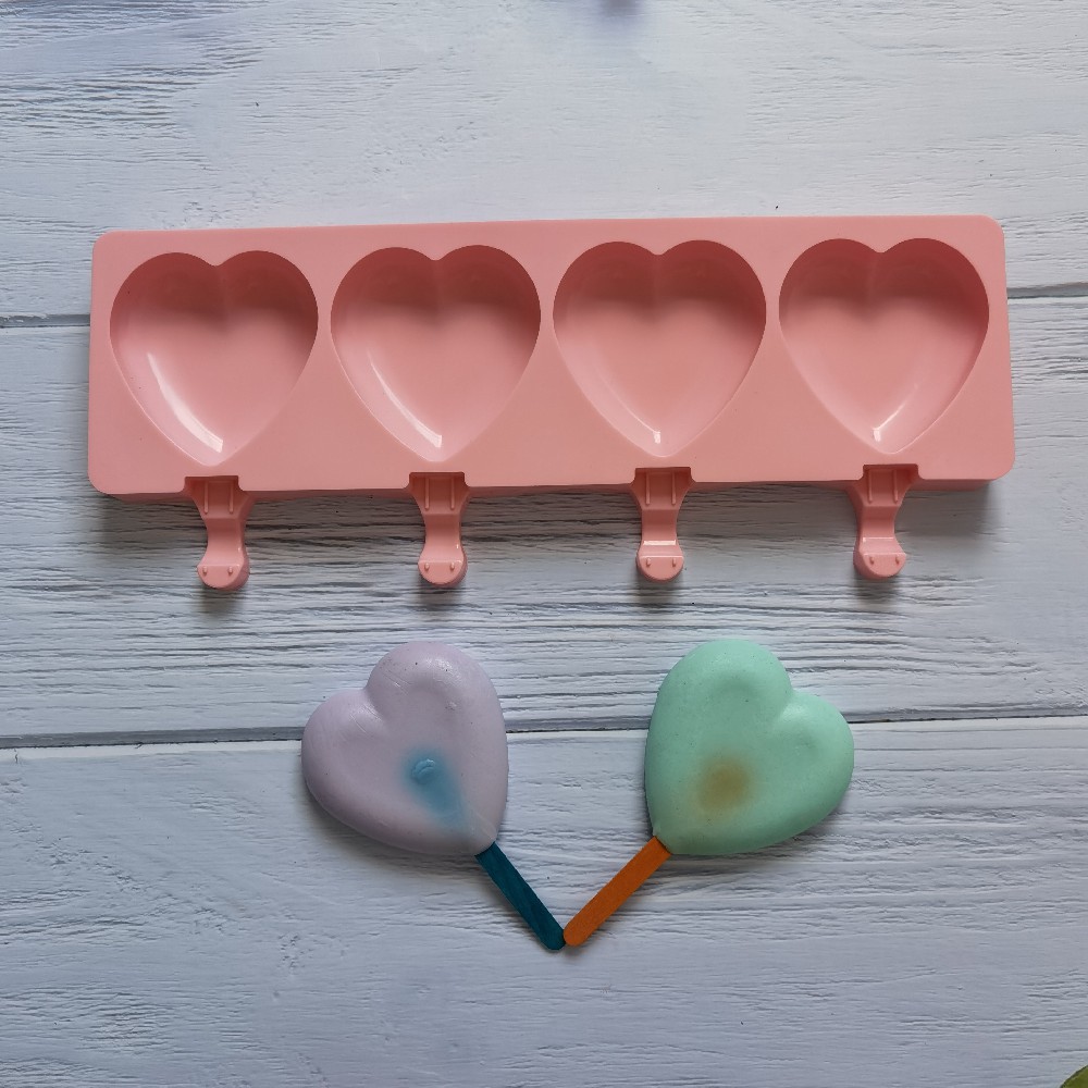 4 compañías de gran amor helado 486 helado de silicona molde de hielo para hacer hielo para suministros de fiesta de verano