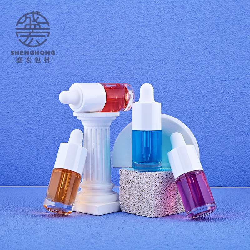 盛宏现货 20/30ml新型玻璃滴管瓶 厚底精华液精油分装包材 滴管瓶