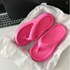 Red flip flops